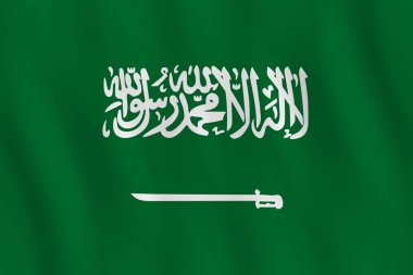 Suudi Arabistan bayrağı sallayarak etkisi, resmi oran ile.