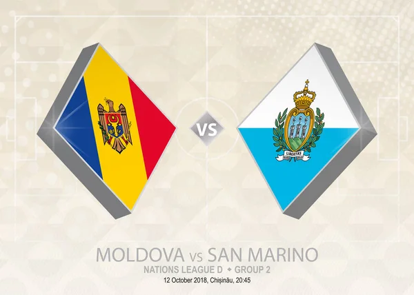 Moldova San Marinó Bajnokság Csoport Európai Labdarúgó Verseny Futball Bézs — Stock Vector