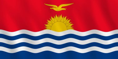 Kiribati bayrak sallayarak etkisi, resmi oran ile.