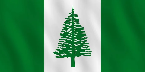 Bandiera Norfolk Island Con Effetto Sventolante Proporzione Ufficiale — Vettoriale Stock