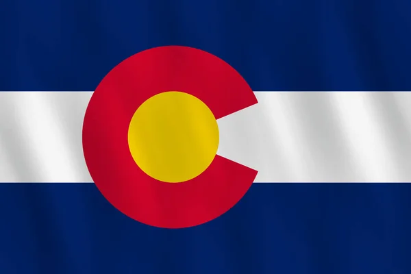 Κολοράντο Μας Κράτους Σημαίας Κυματίζει Επίδραση Επίσημο Ποσοστό — Διανυσματικό Αρχείο