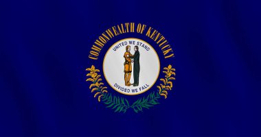 Kentucky ABD devlet bayrağı sallayarak etkisi, resmi oran ile.