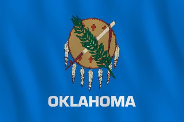 Oklahoma ABD devlet bayrağı sallayarak etkisi, resmi oran ile.