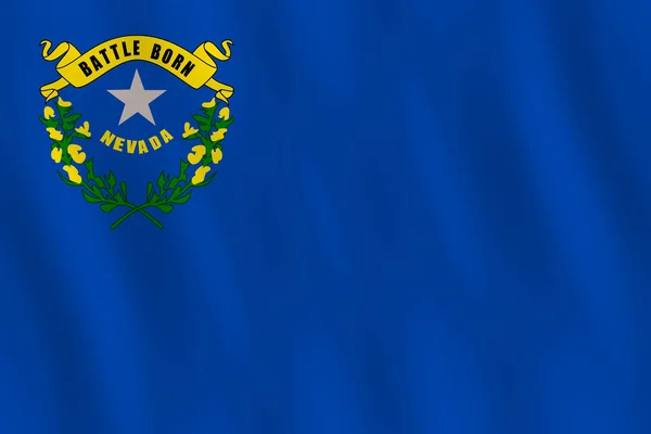 Nevada Ons Vlag Met Wuivende Ingang Officiële Aandeel — Stockvector