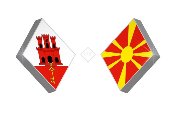 Europa Competizione Calcio Gibilterra Macedonia Illustrazione Vettoriale — Vettoriale Stock