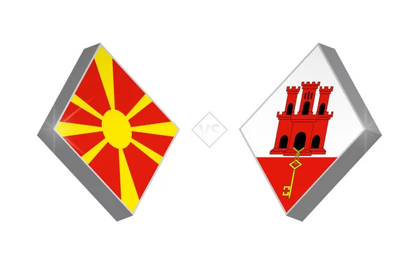 Europa Competizione Calcio Macedonia Gibilterra Illustrazione Vettoriale — Vettoriale Stock