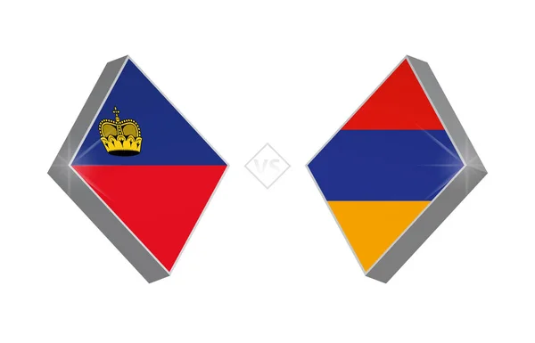 Europe Compétition Football Liechtenstein Arménie Illustration Vectorielle — Image vectorielle