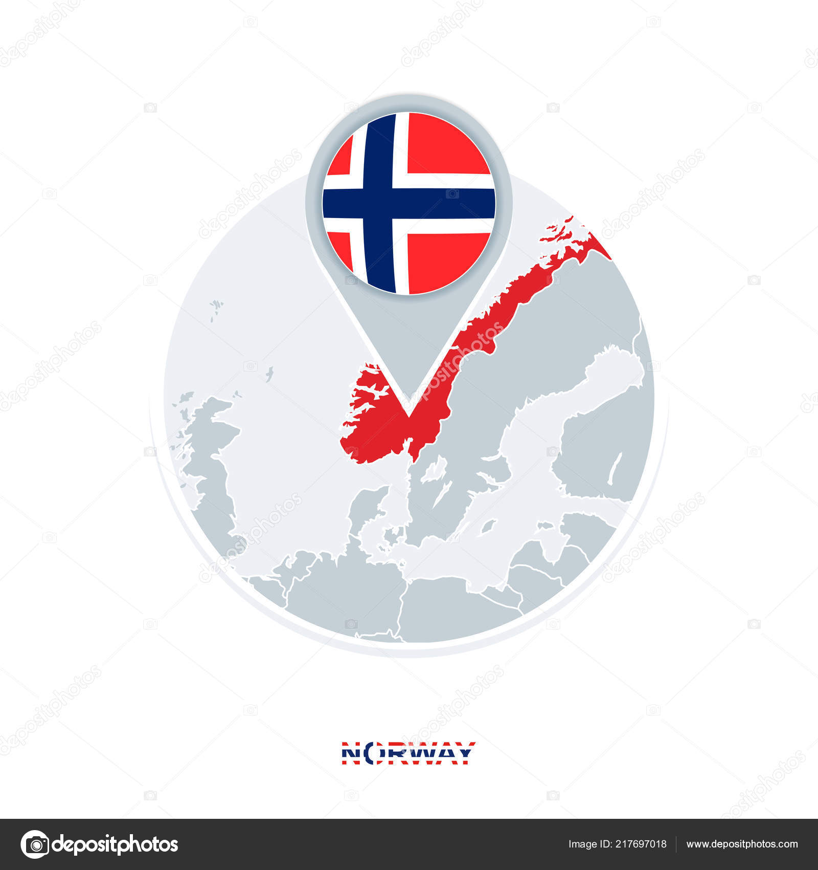 Norway Map Flag Vector Map Icon Highlighted Norway Stock Vector by ©boldg  217697018, image size:1600x1700