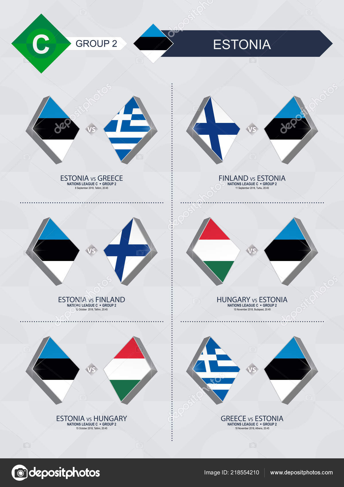All Games Estonia Football Nations League Stock Vector by ©boldg 218554210