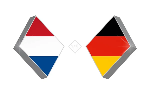 Europe Compétition Football Pays Bas Allemagne Illustration Vectorielle — Image vectorielle