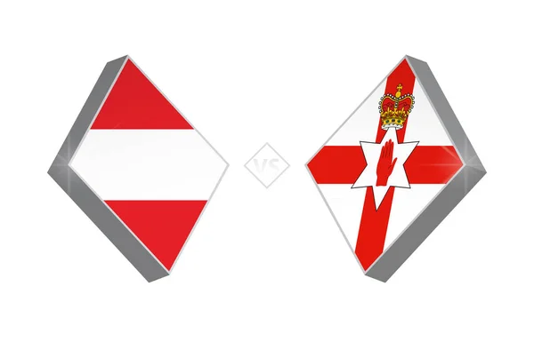 Competencia Fútbol Europa Austria Irlanda Del Norte Ilustración Vectorial — Vector de stock