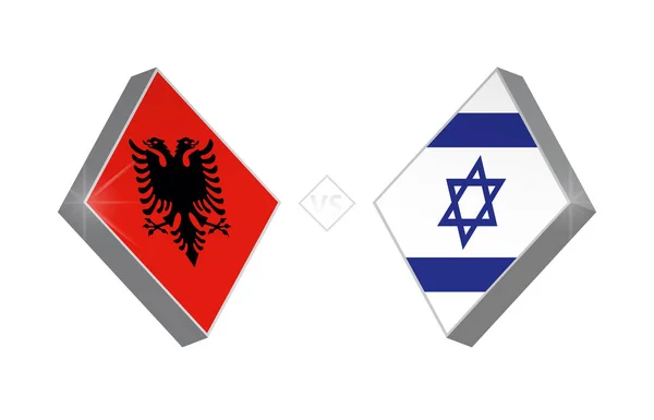 Europa Voetbal Competitie Albanië Israël Vectorillustratie — Stockvector