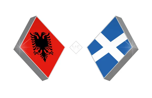 Europa Competição Futebol Albânia Escócia Ilustração Vetorial — Vetor de Stock