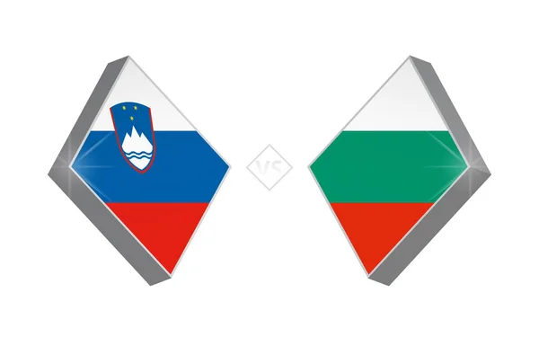 Europa Competizione Calcio Slovenia Bulgaria Illustrazione Vettoriale — Vettoriale Stock