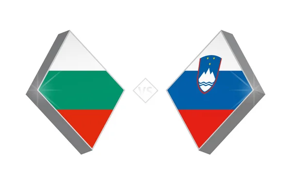 Europa Competizione Calcio Bulgaria Slovenia Illustrazione Vettoriale — Vettoriale Stock