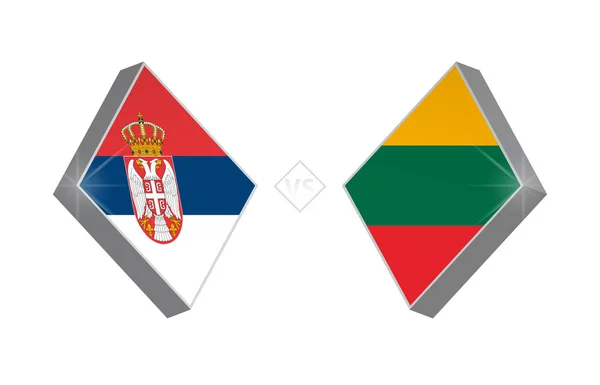 Eurocopa Serbia Lituania Ilustración Vectorial — Vector de stock