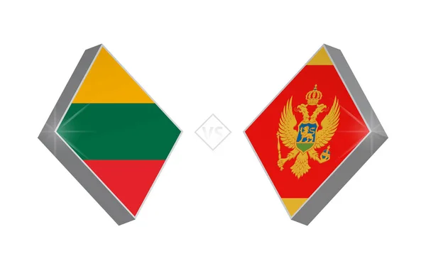 Europa Competizione Calcio Lituania Montenegro Illustrazione Vettoriale — Vettoriale Stock