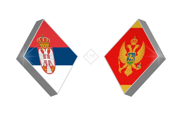 Europa Voetbal Competitie Servië Montenegro Vectorillustratie — Stockvector