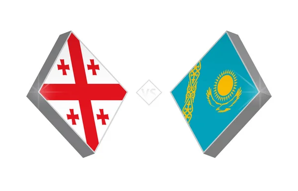 Europa Competição Futebol Geórgia Cazaquistão Ilustração Vetorial — Vetor de Stock