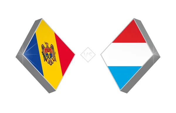 Európai Labdarúgó Verseny Moldova Luxemburg Vektoros Illusztráció — Stock Vector