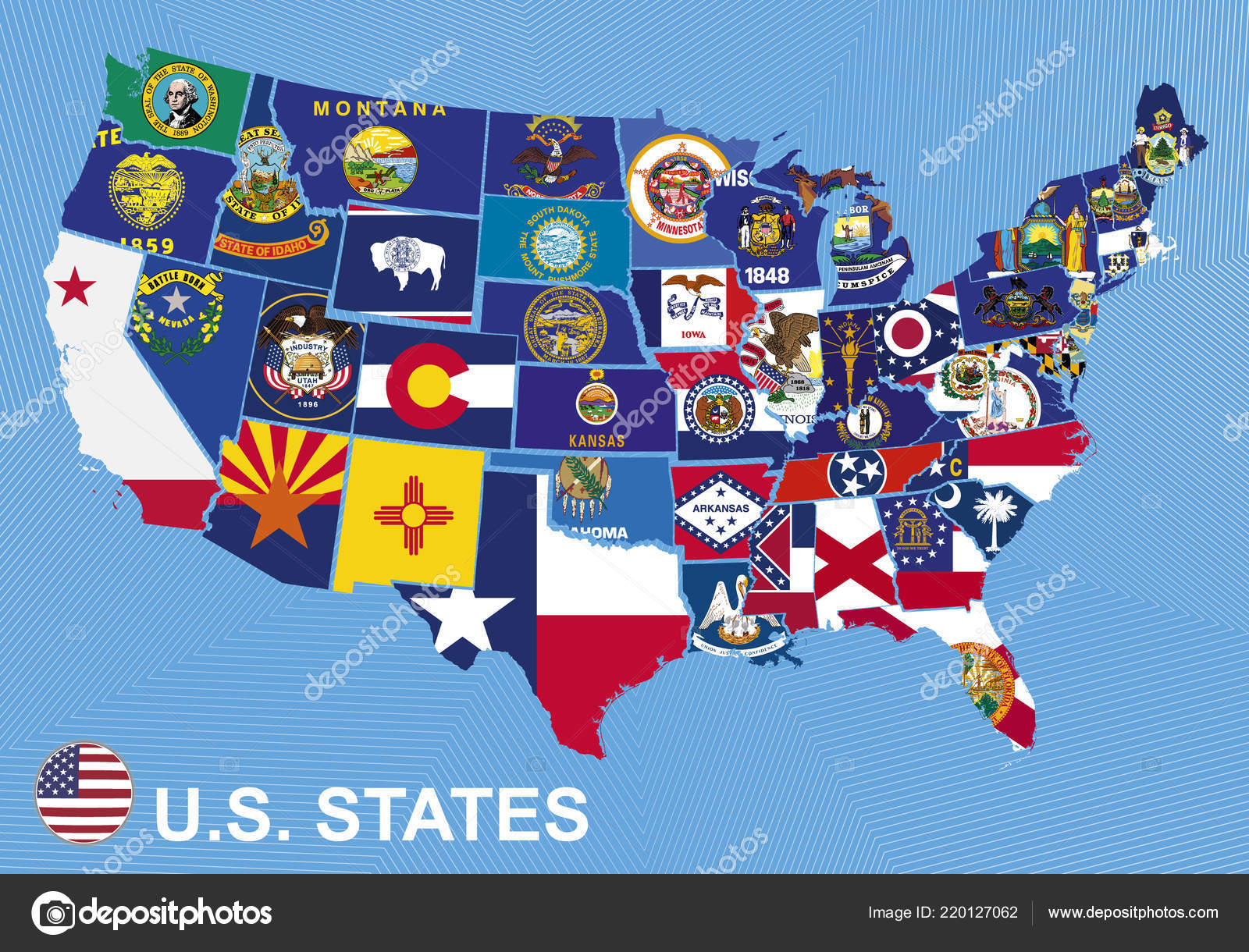 Bandeiras dos estados dos EUA 