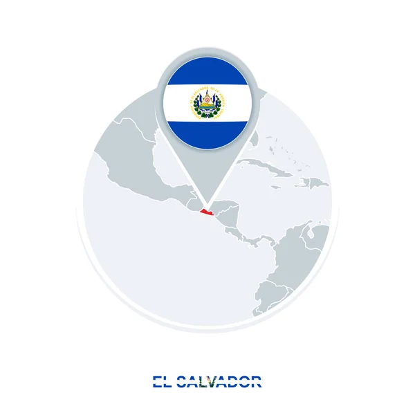 Mapa Bandeira Salvador Ícone Mapa Vetorial Com Destaque Salvador —  Vetores de Stock