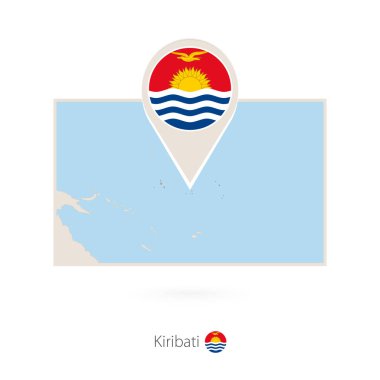 Dikdörtgen Kiribati Haritası Kiribati, PIN simgesiyle