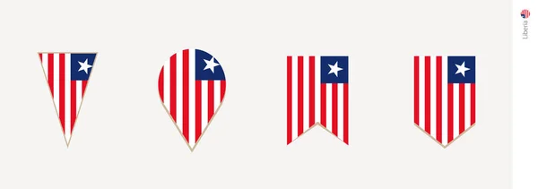 Bandera Liberia Diseño Vertical Ilustración Vectorial — Vector de stock