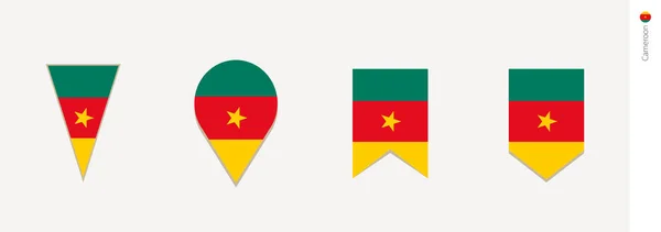 Vlajka Kamerunu Vertikální Design Vektorové Ilustrace — Stockový vektor