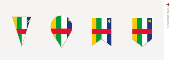 Κεντρική Αφρικανική Δημοκρατία Σημαία Στο Κάθετο Σχέδιο Εικονογράφηση Διάνυσμα — Διανυσματικό Αρχείο