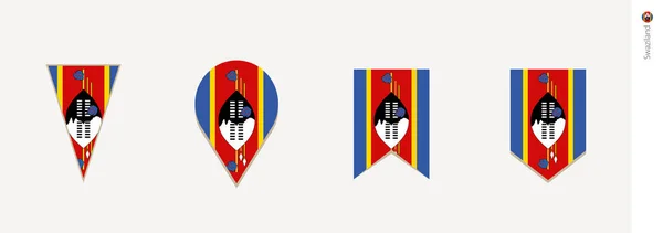 Bandeira Suazilândia Design Vertical Ilustração Vetorial — Vetor de Stock