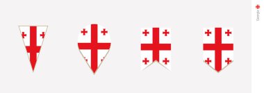 Georgia bayrak dikey tasarım, vektör çizim.