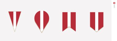 Letonya bayrağı dikey tasarım, vektör çizim.