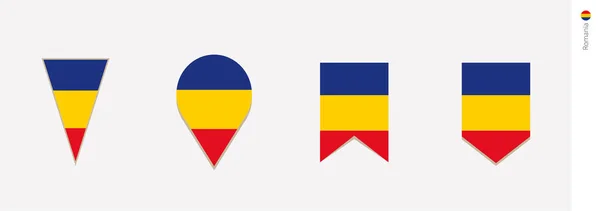 Vlag Van Roemenië Verticale Ontwerp Vectorillustratie — Stockvector