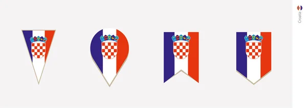 Σημαία Κροατία Στο Κάθετο Σχέδιο Εικονογράφηση Διάνυσμα — Διανυσματικό Αρχείο