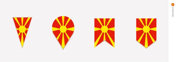 Bandera Macedonia Diseño Vertical Ilustración Vectorial — Archivo Imágenes Vectoriales