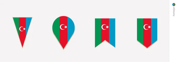 Bendera Azerbaijan Dalam Desain Vertikal Ilustrasi Vektor - Stok Vektor