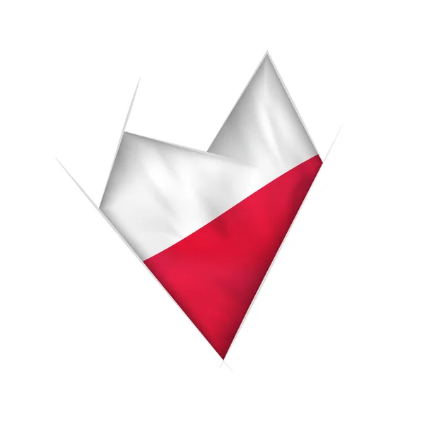 폴란드의 국기와 스케치 비뚤어진된 — 스톡 벡터