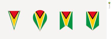 Guyana bayrak dikey tasarım, vektör çizim.