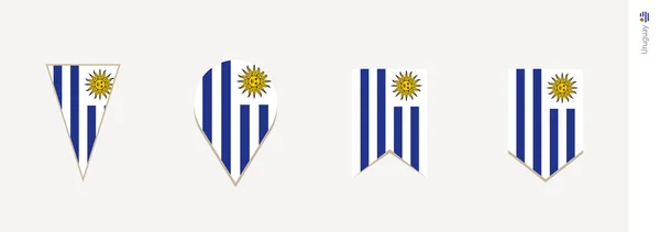 Bandera Uruguay Diseño Vertical Ilustración Vectorial — Archivo Imágenes Vectoriales