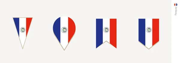 Bandiera Paraguay Disegno Verticale Illustrazione Vettoriale — Vettoriale Stock
