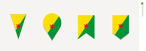 Francouzská Guyana Vlajka Vertikální Design Vektorové Ilustrace — Stockový vektor