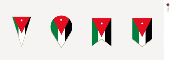 Bandera Jordania Diseño Vertical Ilustración Vectorial — Vector de stock