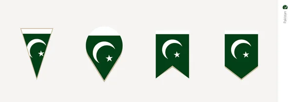 Pakistan Bayrağı Dikey Tasarım Vektör Çizim — Stok Vektör