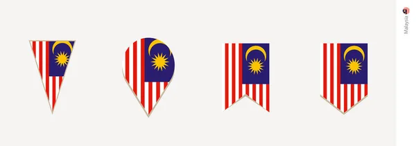 Malaysia Flag Vertical Design Vector Illustration — Stock Vector