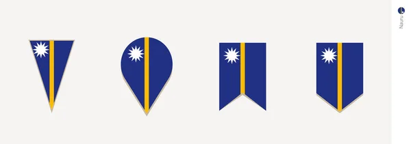 Bandera Nauru Diseño Vertical Ilustración Vectorial — Archivo Imágenes Vectoriales
