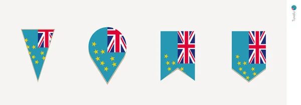 Bandera Tuvalu Diseño Vertical Ilustración Vectorial — Archivo Imágenes Vectoriales