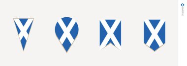 İskoçya bayrağı dikey tasarım, vektör çizim.