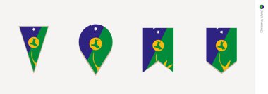 Noel Islandflag dikey tasarım, illüstrasyon vektör.