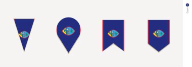 Guam bayrak dikey tasarım, vektör çizim.